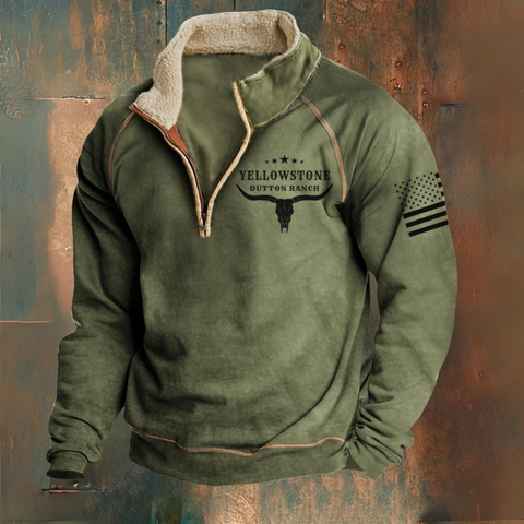 Bequemer Western-Half-Zip-Pullover