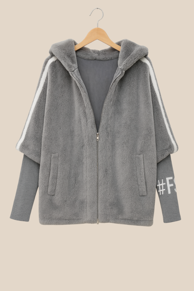 Ainoa - Lässige Jacke mit Kapuze und Reißverschluss