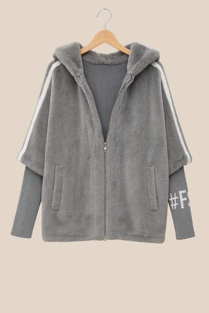 Ainoa - Lässige Jacke mit Kapuze und Reißverschluss