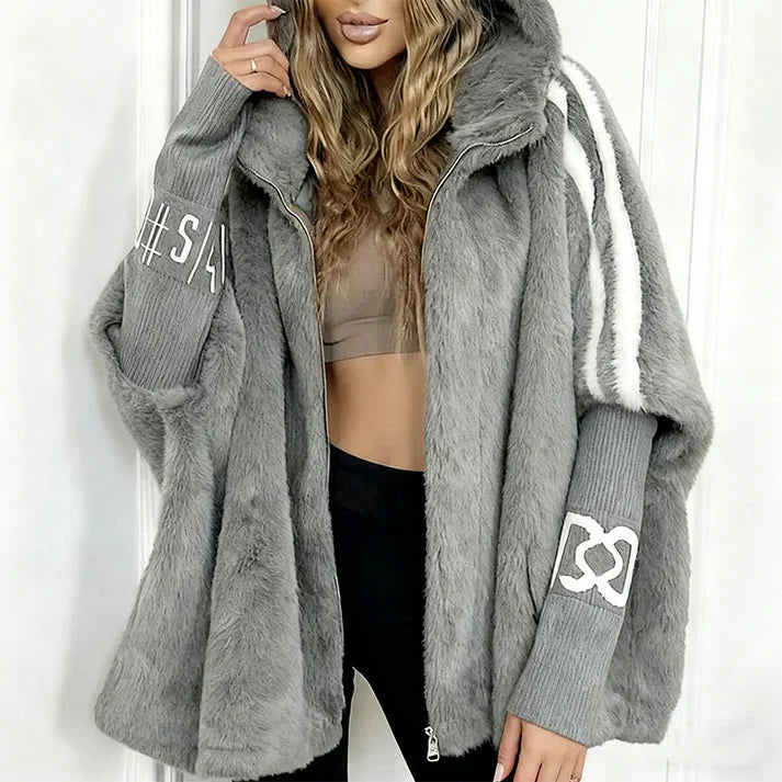 Ainoa - Lässige Jacke mit Kapuze und Reißverschluss